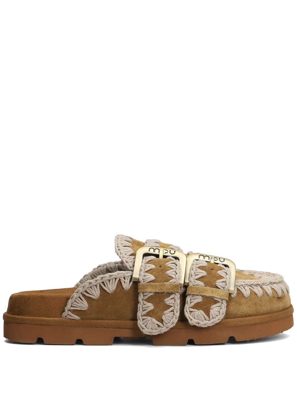 Mou Bio Low Slippers Sandals — Light Brown, Women