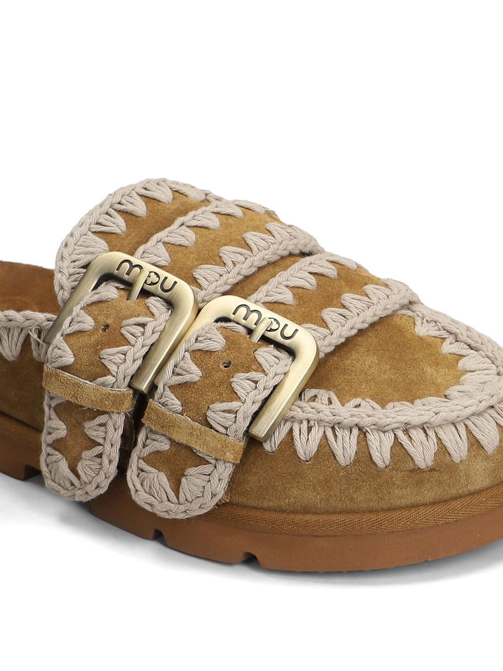 Mou Bio Low Slippers Sandals — Light Brown, Women