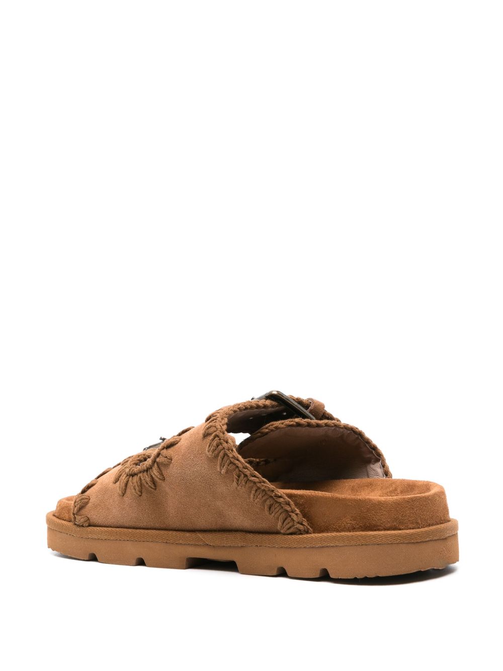 Mou Low Bio Sandals — Light Brown Calf Suede