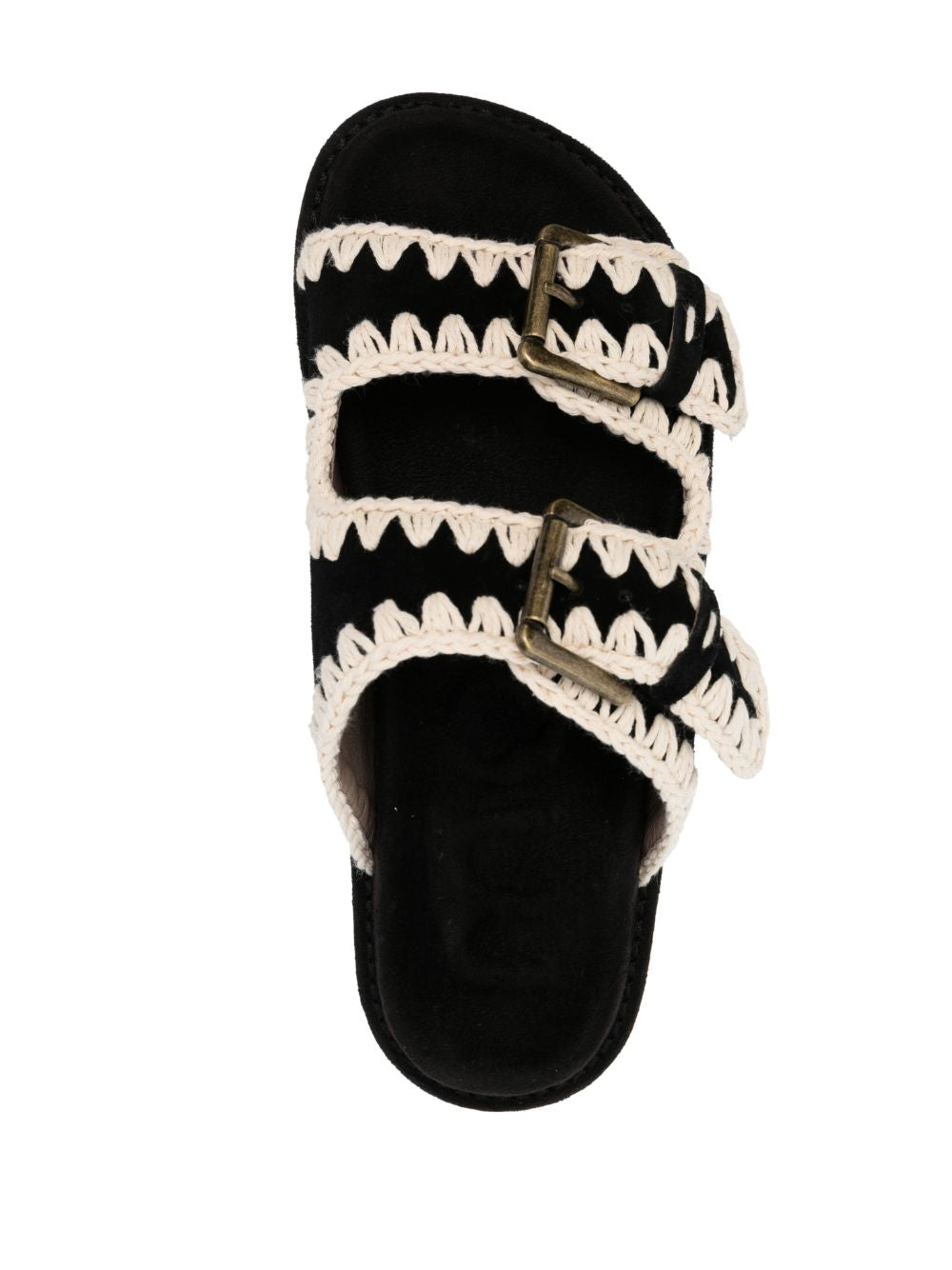 Mou Bio 2 Buckles Sandals — Black Calf Leather, €220