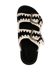 Mou Bio 2 Buckles Sandals — Black Calf Leather, €220
