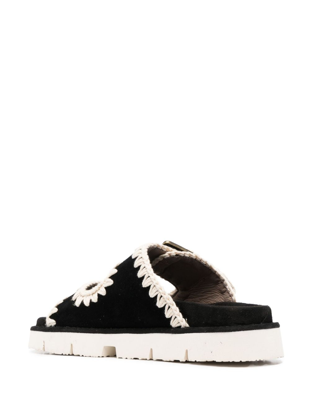 Mou Bio 2 Buckles Sandals — Black Calf Leather, €220