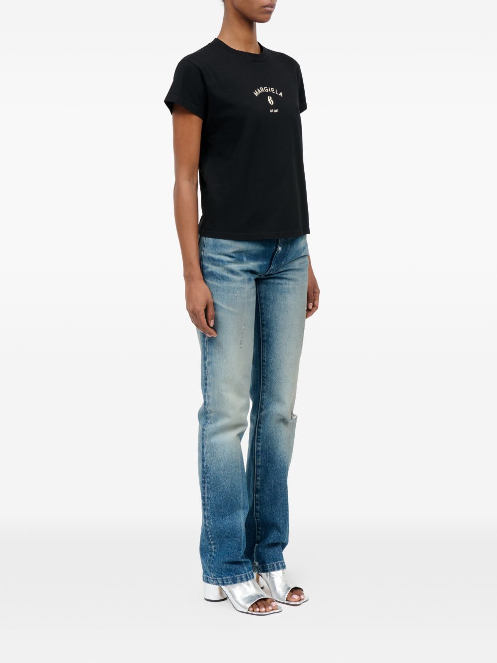 MM6 Maison Margiela Logo Cotton T-Shirt for Women