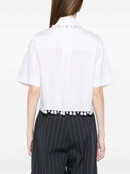 Sportmax Shirts — Cotton Cropped Shirt for Women