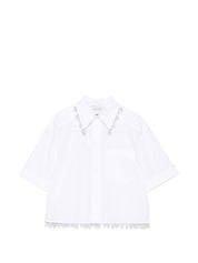Sportmax Shirts — Cotton Cropped Shirt for Women