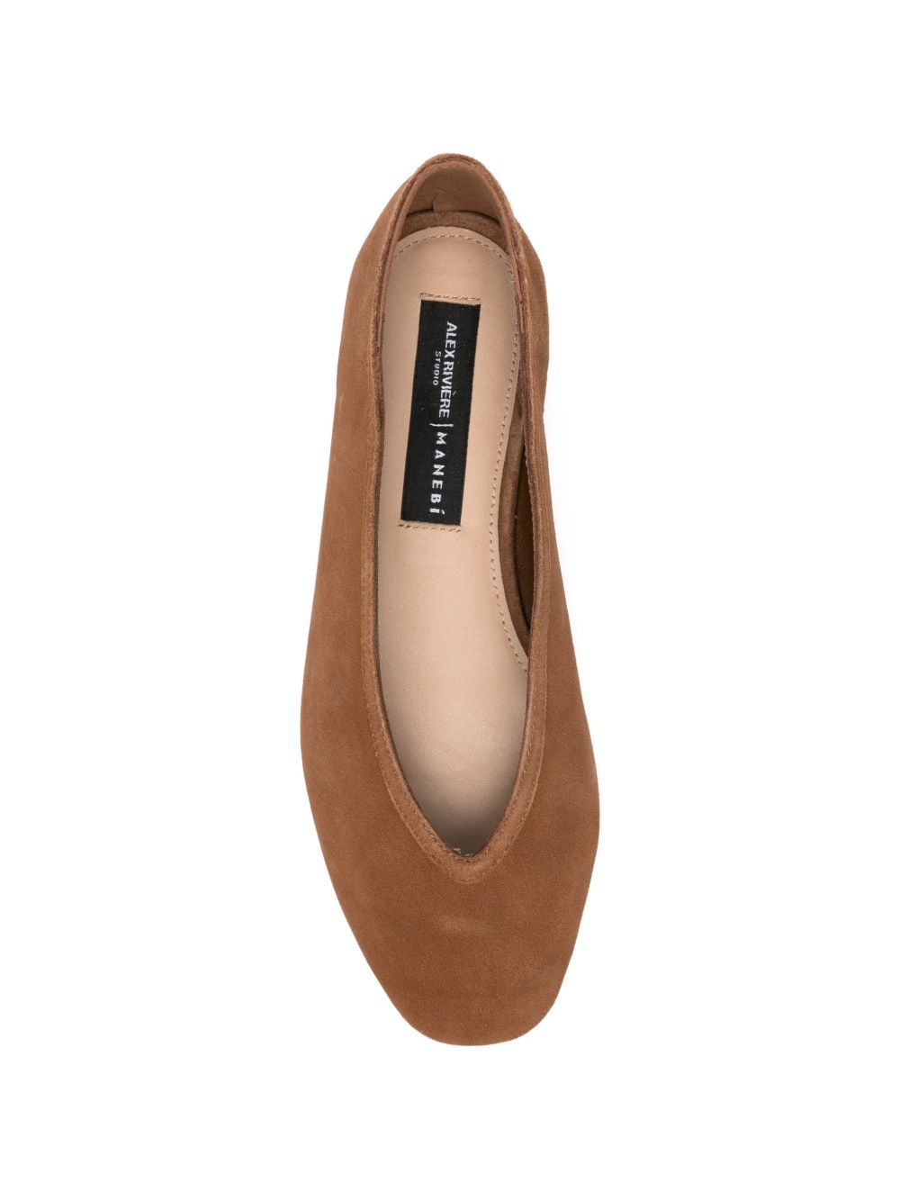 Manebí Flat Shoes — Light Brown Suede Ballets
