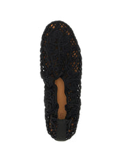 Odissi Iris Ballet Flats — Black Crocheted Flats