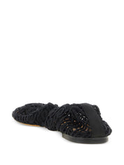 Odissi Iris Ballet Flats — Black Crocheted Flats