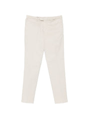 Boglioli Trousers — Cotton Blend Slim Fit Avorio