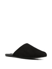 Manebí Sandals Black — Luxury Suede Slip‑Ons