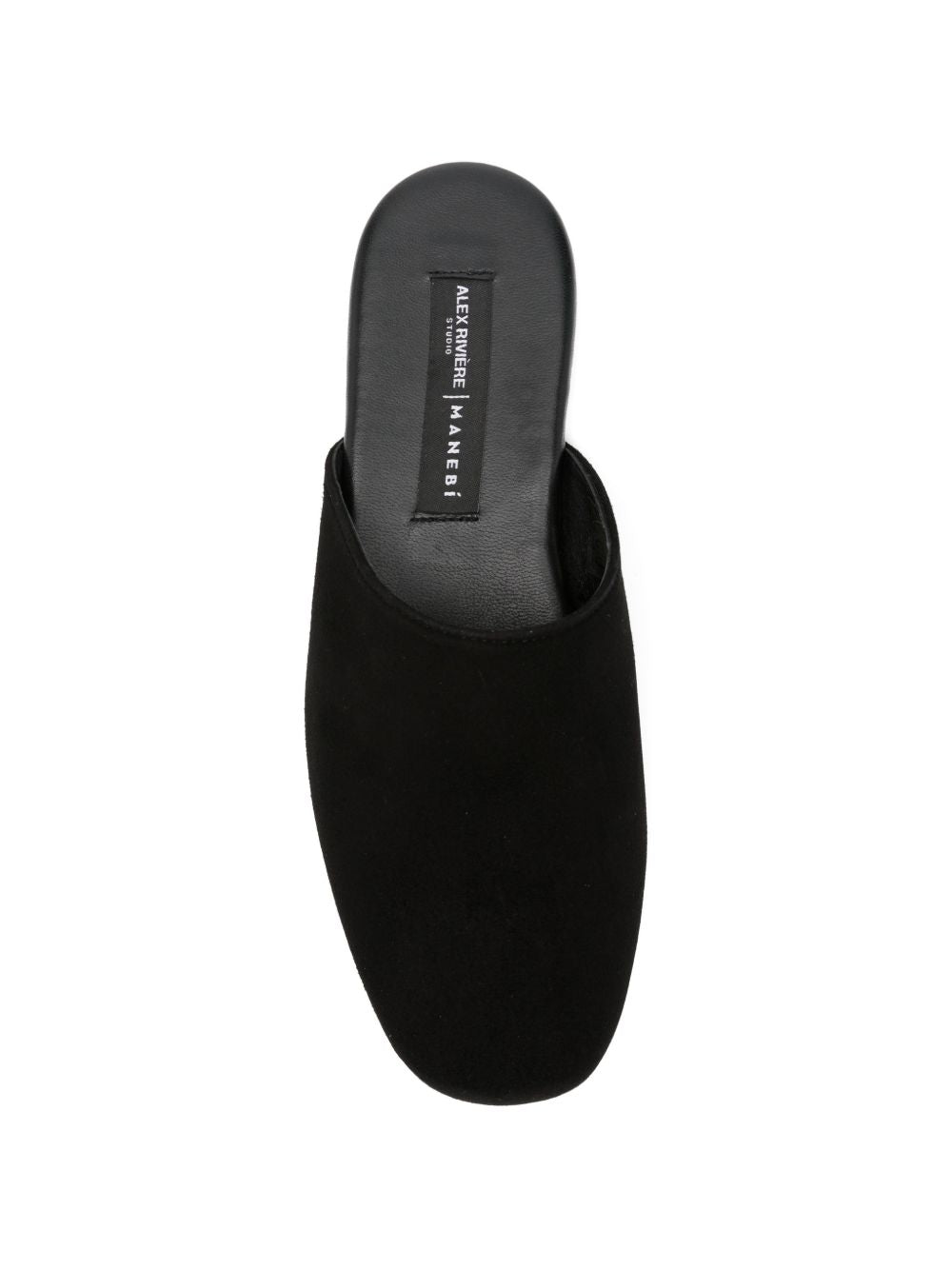 Manebí Sandals Black — Luxury Suede Slip‑Ons