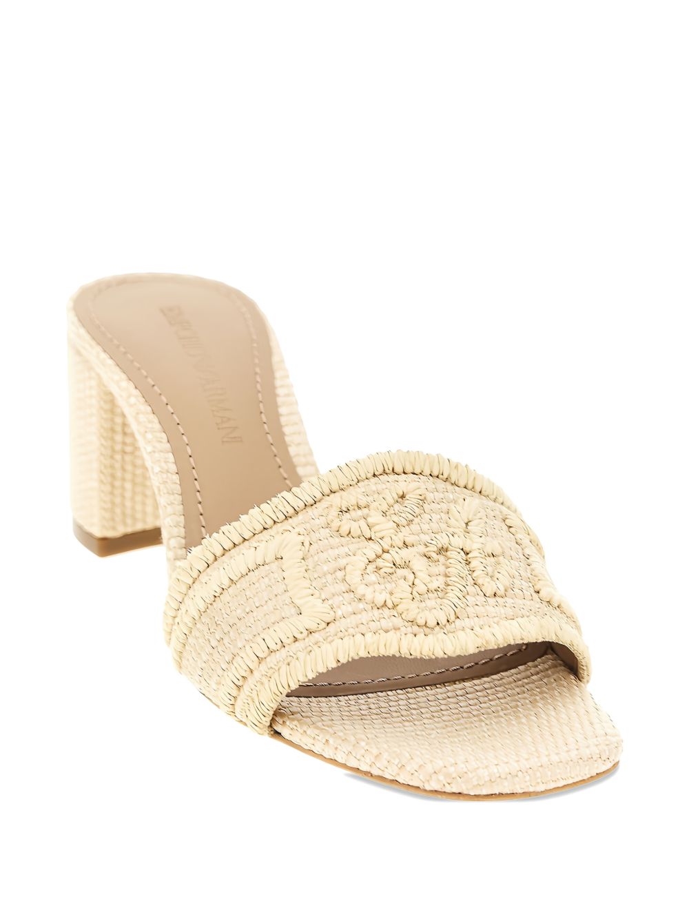 EMPORIO ARMANI EXCLUSIVE Sandals — Beige Woven Mules