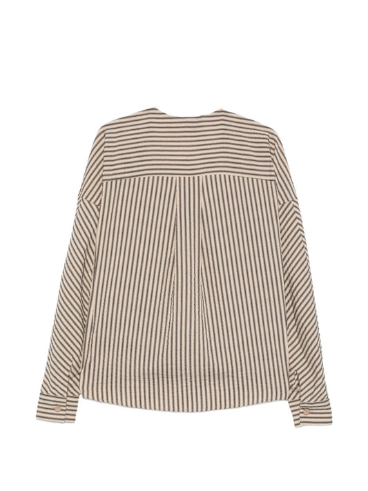 Alysi V-neck Striped Blouse for Women — New In