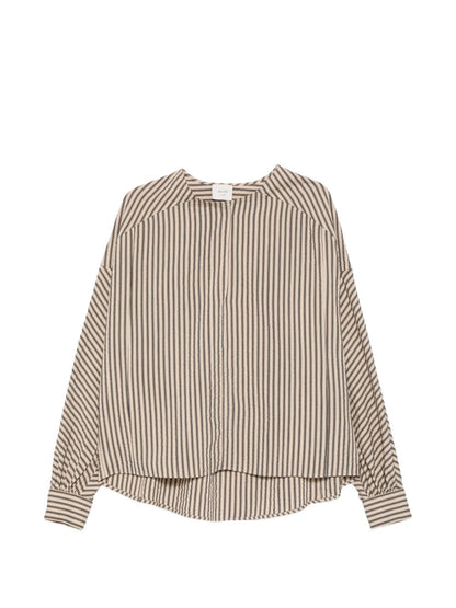 Alysi V-neck Striped Blouse for Women — New In