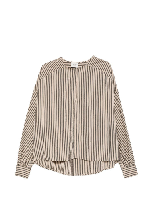 Alysi V-neck Striped Blouse for Women — New In