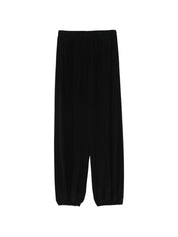 Alysi Silk Balloon Trousers – Black Luxury Fit