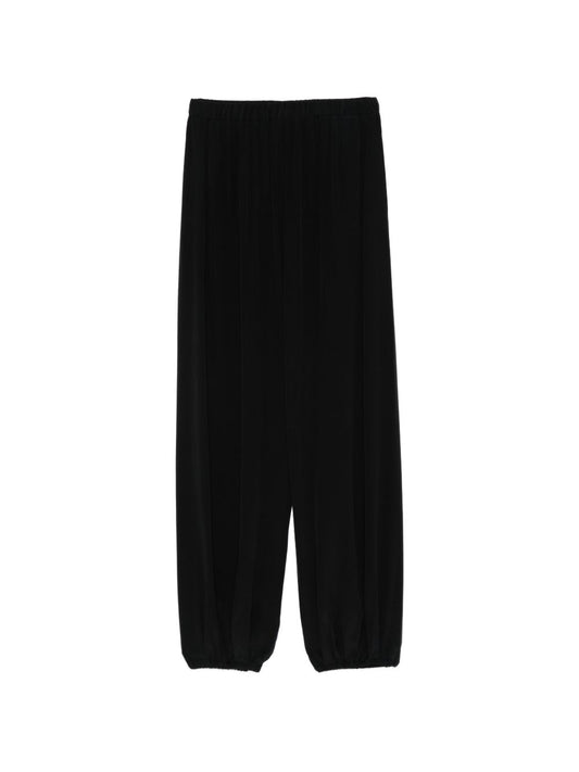 Alysi Silk Balloon Trousers – Black Luxury Fit
