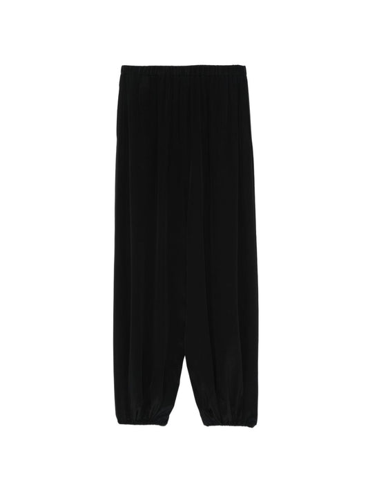 Alysi Silk Balloon Trousers – Black Luxury Fit