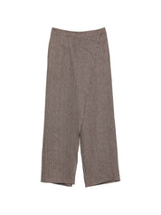 Alysi Wide-Leg Trousers — Brown Striped, SS26