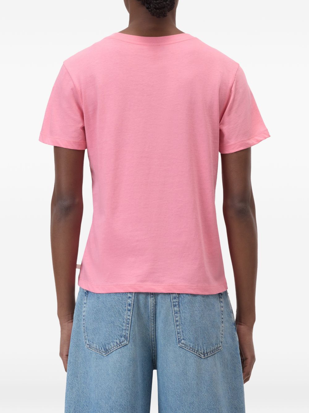 Closed Pink Cotton T‑Shirt — Round Neck Short Sleeves
