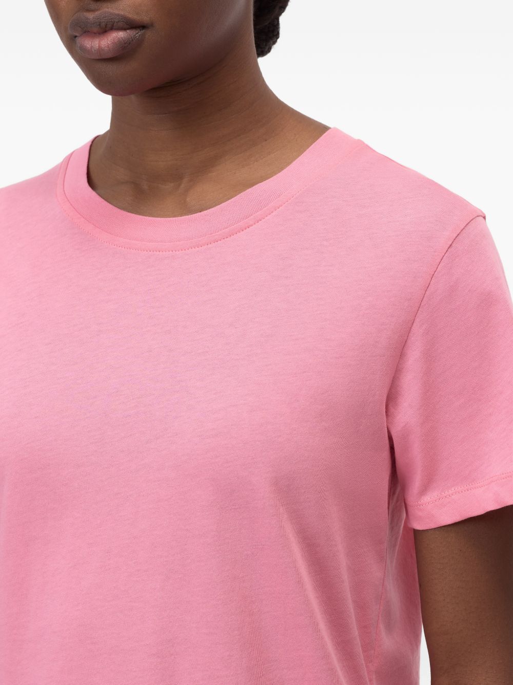 Closed Pink Cotton T‑Shirt — Round Neck Short Sleeves