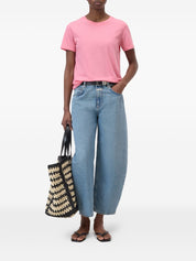 Closed Pink Cotton T‑Shirt — Round Neck Short Sleeves