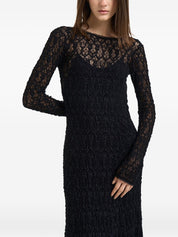 Forte Forte Lace Long Dress — Black Lace Maxi