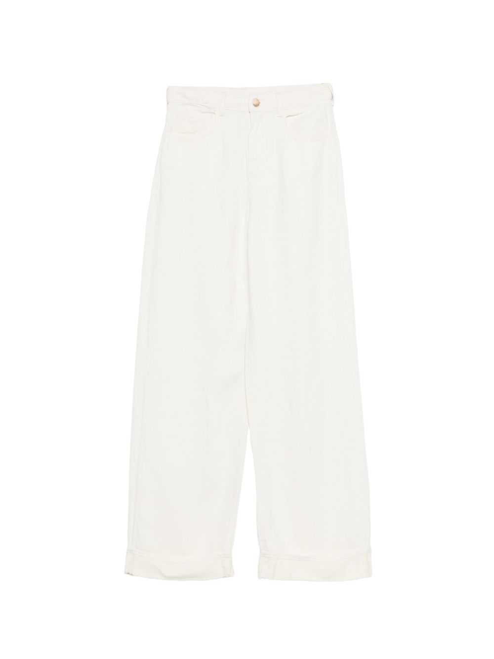 Emporio Armani Jeans — Crema Linen Blend Trousers