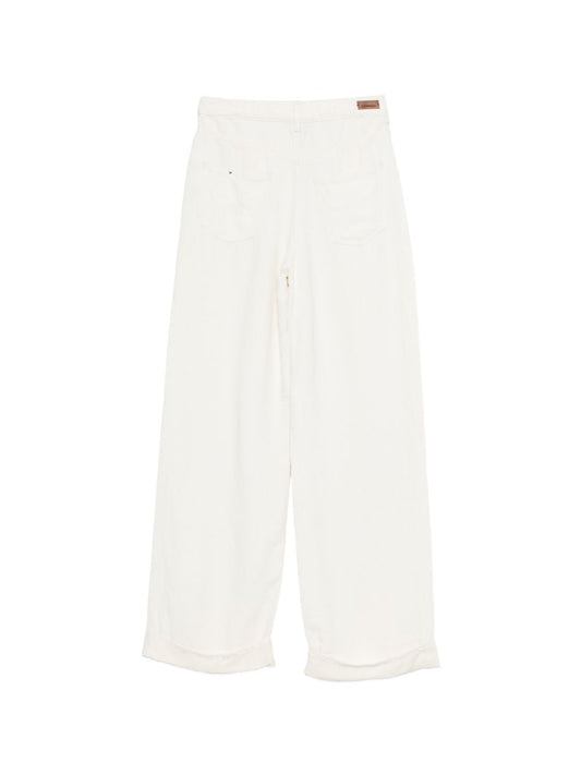 Emporio Armani Jeans — Crema Linen Blend Trousers