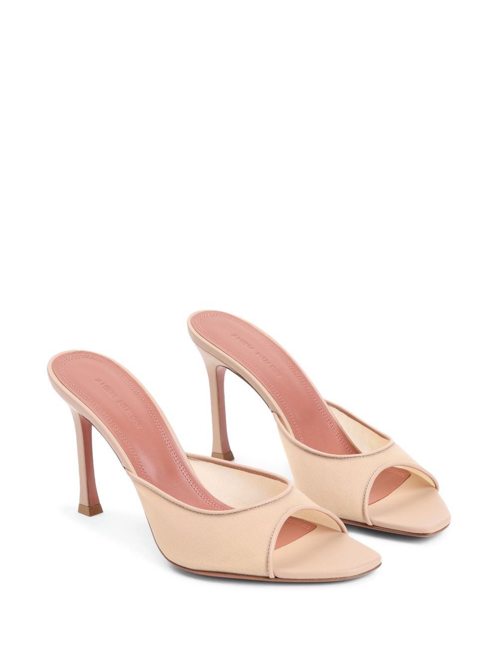 Amina Muaddi Alexa Mules Sandals — New Beiges | Aumifour