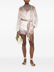 Zimmermann Luna Blouse — Paisley Tie-Neck Shirt