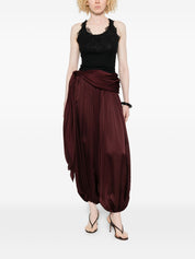 Zimmermann Trousers — Luna Silk Bordeaux Trousers