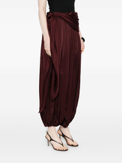 Zimmermann Trousers — Luna Silk Bordeaux Trousers