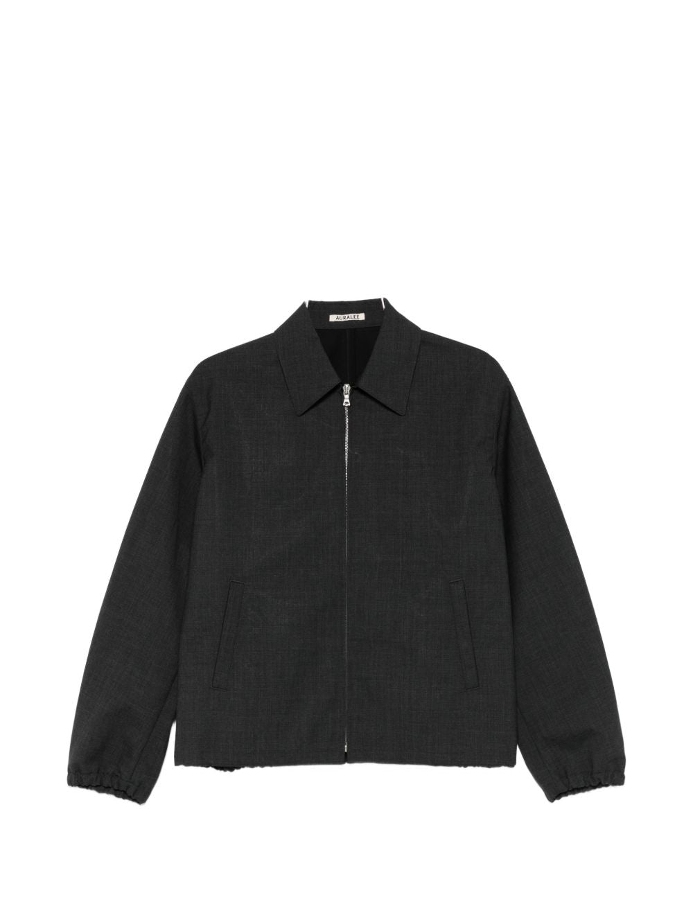 Auralee Jackets — Grey Nylon Zip Coat, Men (New In)