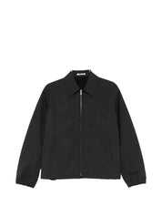 Auralee Jackets — Grey Nylon Zip Coat, Men (New In)