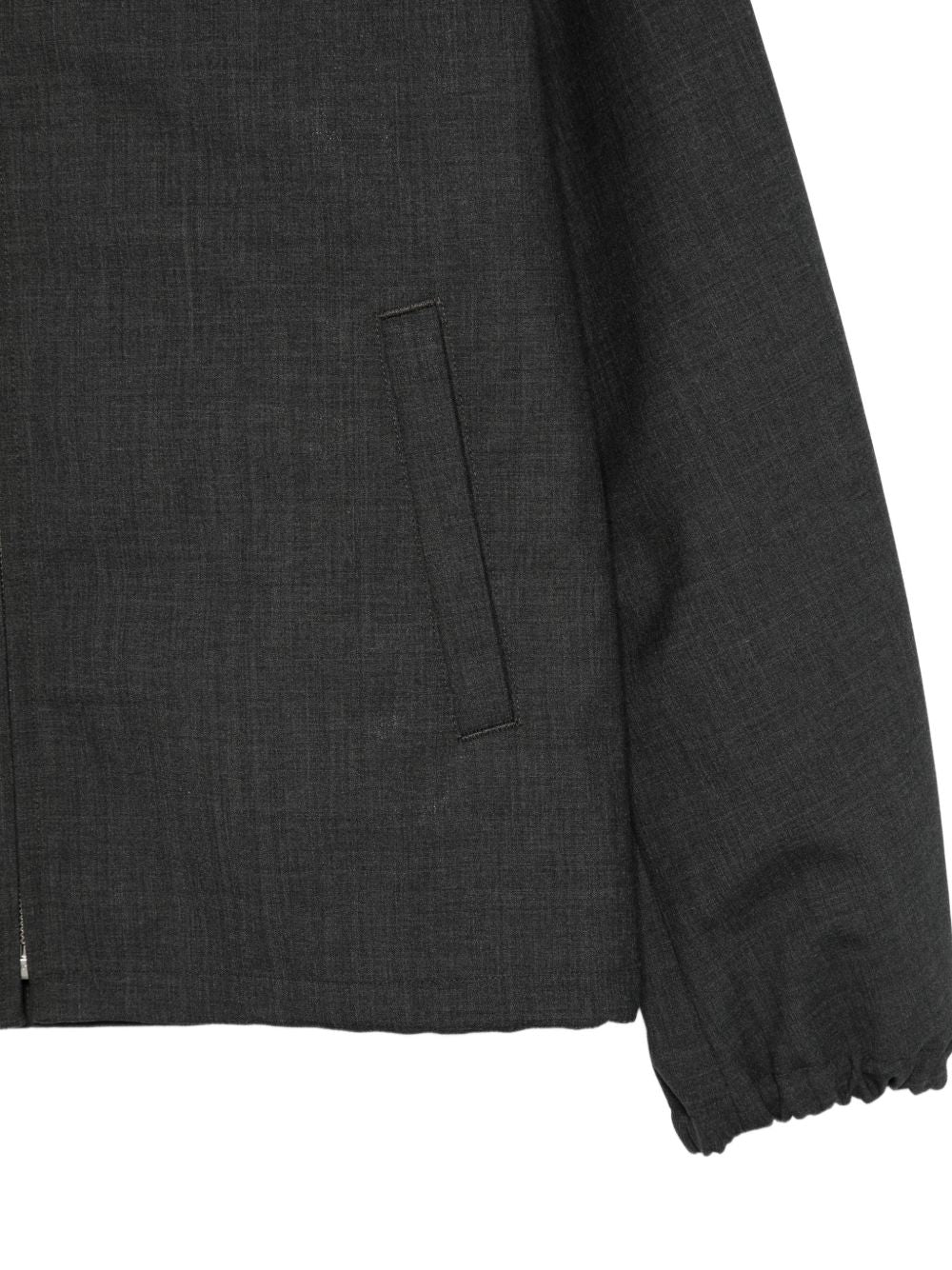 Auralee Jackets — Grey Nylon Zip Coat, Men (New In)
