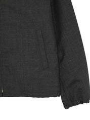 Auralee Jackets — Grey Nylon Zip Coat, Men (New In)