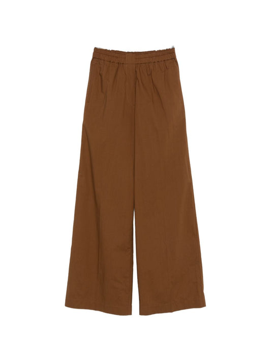 Forte Forte Cotton Trousers — Brown Wide Leg (New)