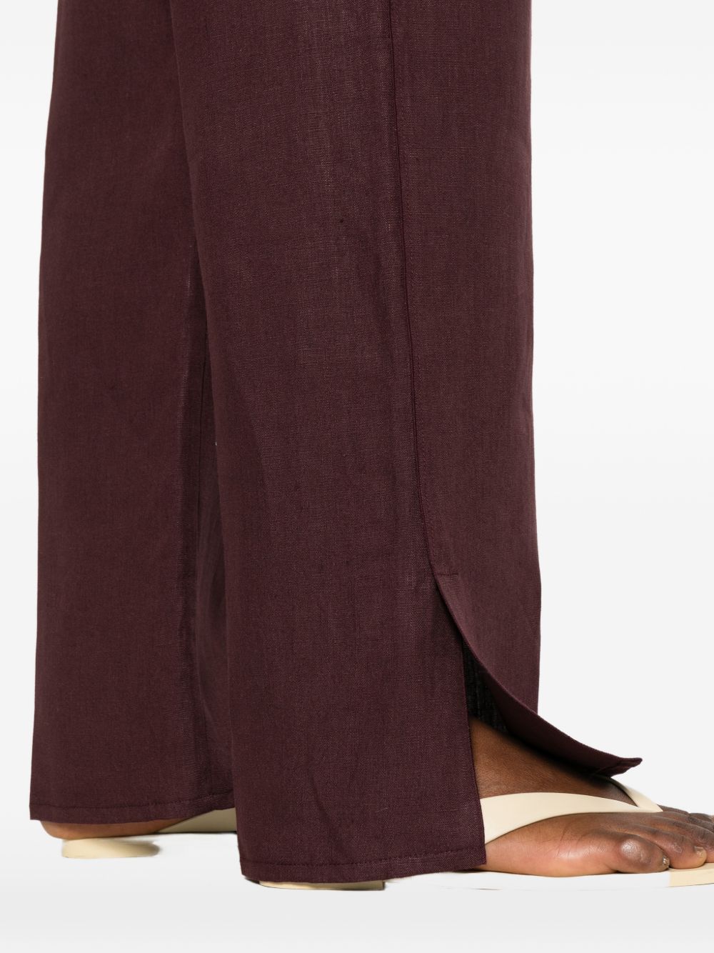 Forte Forte Linen Trousers — Brown Elasticated Waist