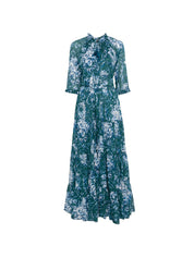 Samantha Sung Eva Cotton Maxi Dress — Blue Floral