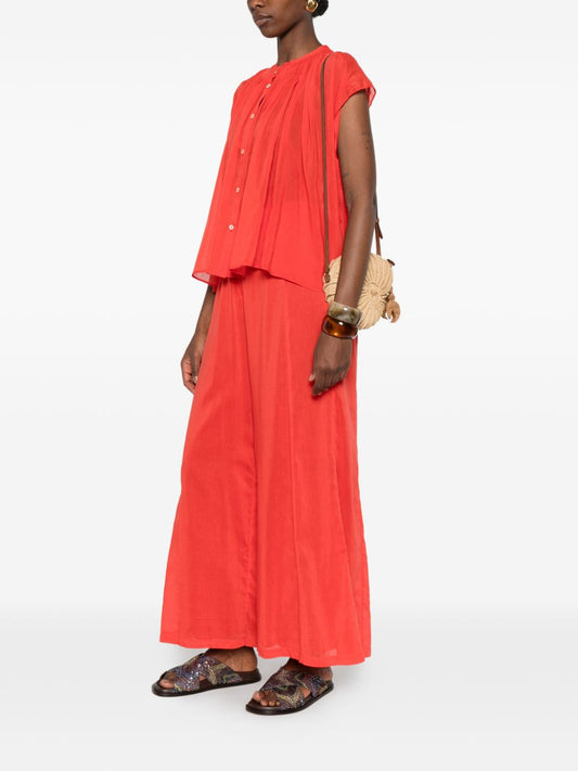 Forte Forte Voile Cotton & Silk Shirt — Red, New In