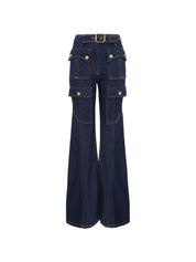 Zimmermann Luna Utility Denim Jeans — Blue Womens Jeans