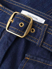 Zimmermann Luna Utility Denim Jeans — Blue Womens Jeans