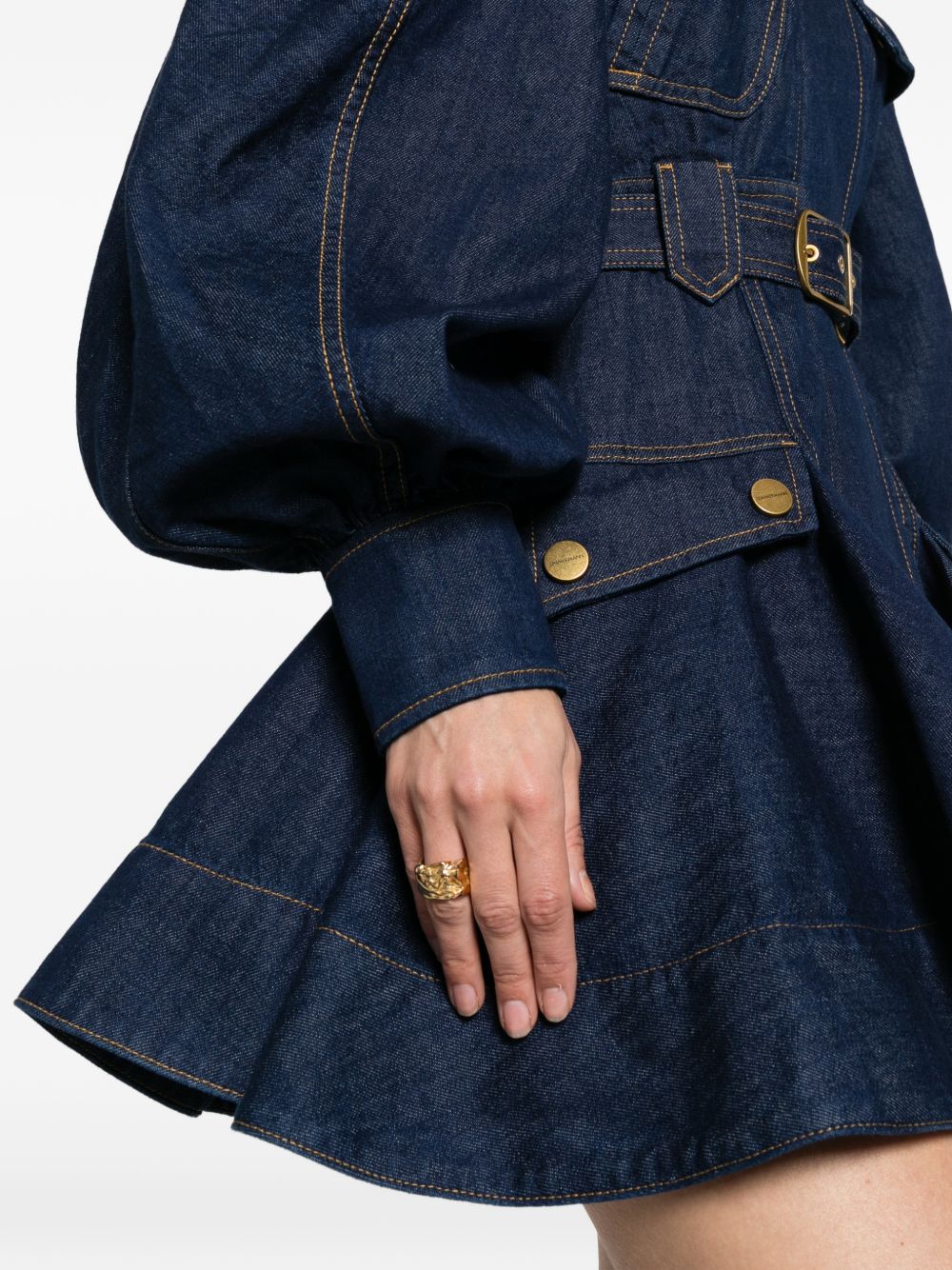 Zimmermann Luna Denim Utility Mini Dress — New In