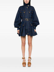 Zimmermann Luna Denim Utility Mini Dress — New In