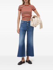 Closed Cropped Denim Jeans — Light Blue, Frayed Hem