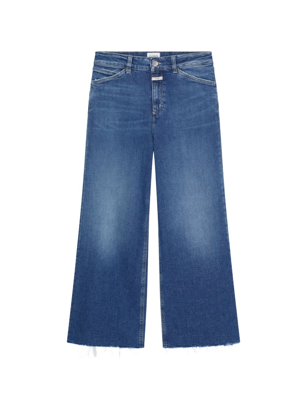 Closed Cropped Denim Jeans — Light Blue, Frayed Hem