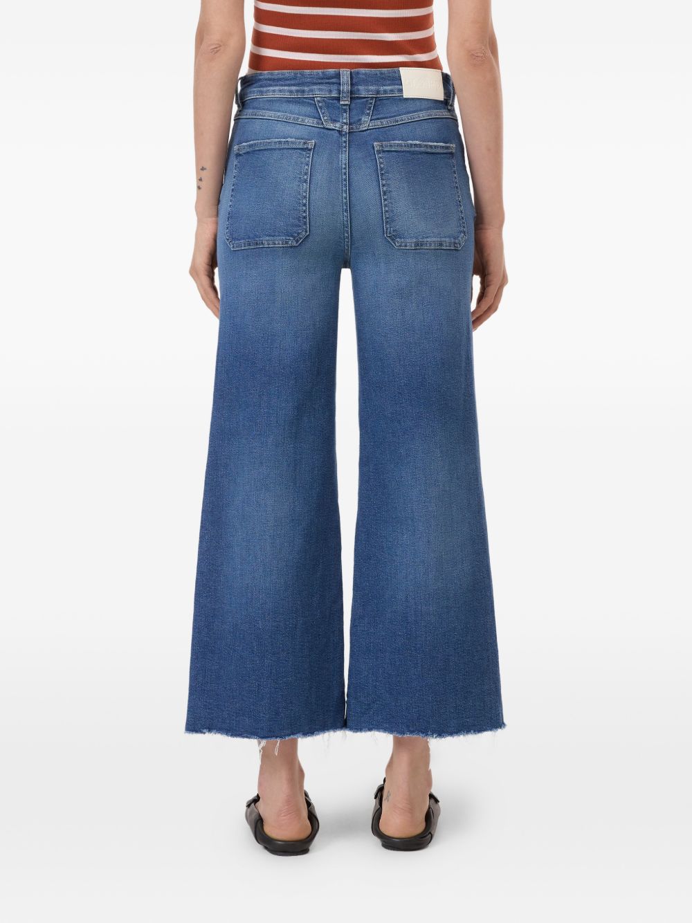 Closed Cropped Denim Jeans — Light Blue, Frayed Hem