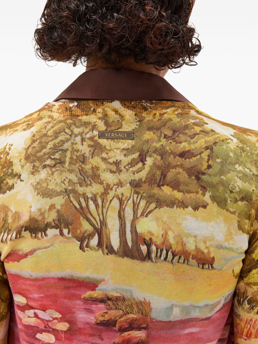 Versace Printed Silk Cardigan - The Naturist V‑Neck