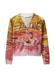 Versace Printed Silk Cardigan - The Naturist V‑Neck